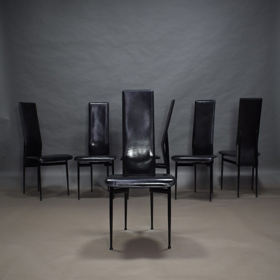 Image 1 of Ensemble de six chaises FASEM par Vegni et Gualtierotti, Italie - vers 1980