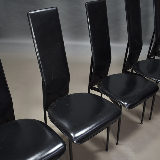 Image 1 of Ensemble de six chaises FASEM par Vegni et Gualtierotti, Italie - vers 1980