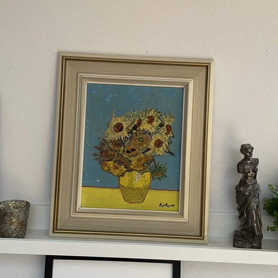 Image 1 of R. v. Roon Sunflowers painting