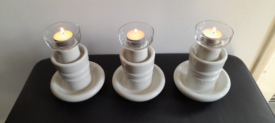 Image 1 of Tea light holder made of porcelain insulators