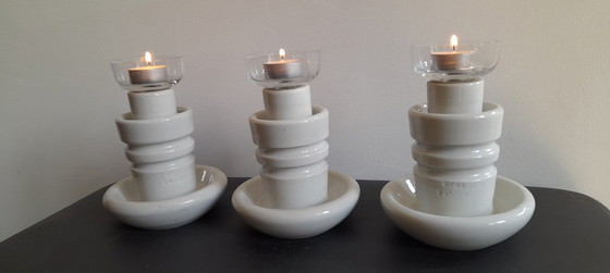 Image 1 of Tea light holder made of porcelain insulators