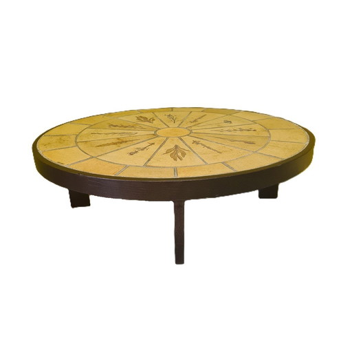 Roger Capron Oval Coffee Table