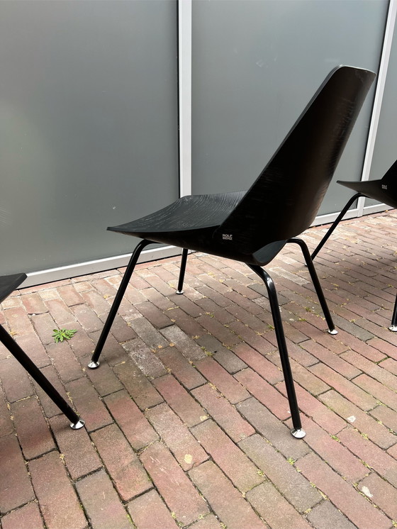 Image 1 of 4x Rolf Benz 650 low chairs, set