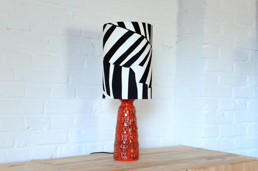 table lamp from Spara Karemik with homemade lampshade