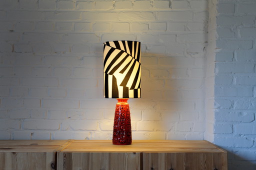 table lamp from Spara Karemik with homemade lampshade