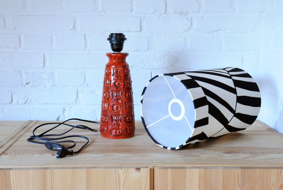 Image 1 of table lamp from Spara Karemik with homemade lampshade