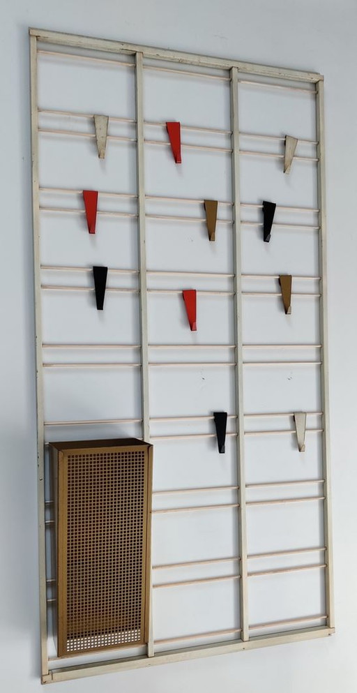 Pilastro wall coat rack with umbrella stand