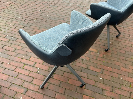 Image 1 of 4x Bert Plantagie Chaise en érable bleu