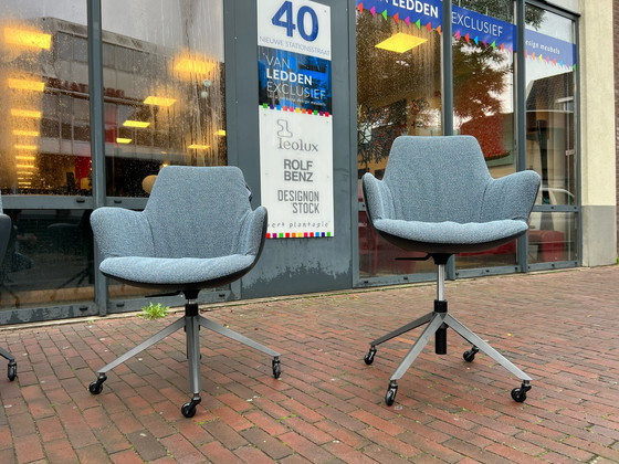 Image 1 of 4x Bert Plantagie Chaise en érable bleu