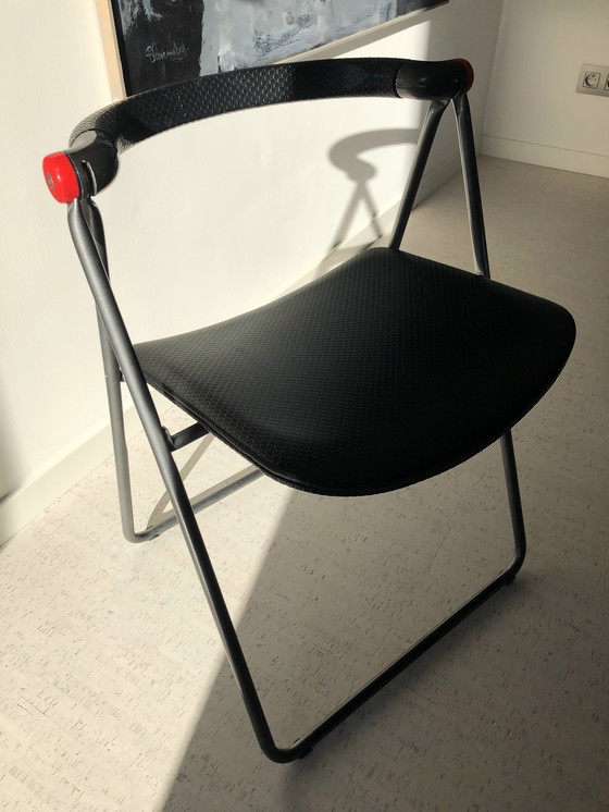 Image 1 of 2x Padua folding chairs with 'red ears'