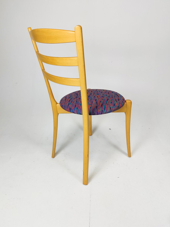 Image 1 of 4 sedie da pranzo in legno dal design vintage danese