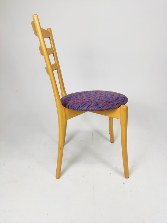 Image 1 of 4 sedie da pranzo in legno dal design vintage danese