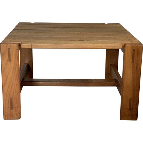 Image 1 of Vintage solid elm coffee table, 1980