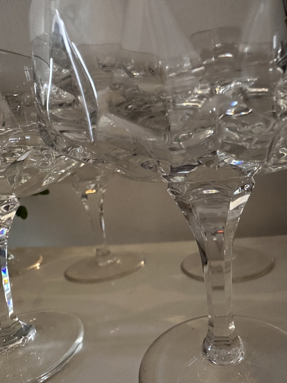 Image 1 of Set Of 6 Crystal Coupe Champagne Glasses