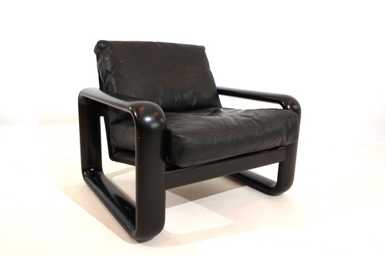 Image 1 of Rosenthal Hombre fauteuil en cuir par Burkhard Vogtherr