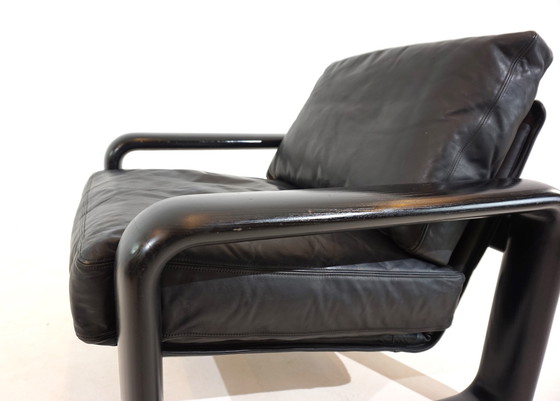 Image 1 of Rosenthal Hombre fauteuil en cuir par Burkhard Vogtherr