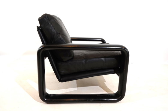 Image 1 of Rosenthal Hombre fauteuil en cuir par Burkhard Vogtherr