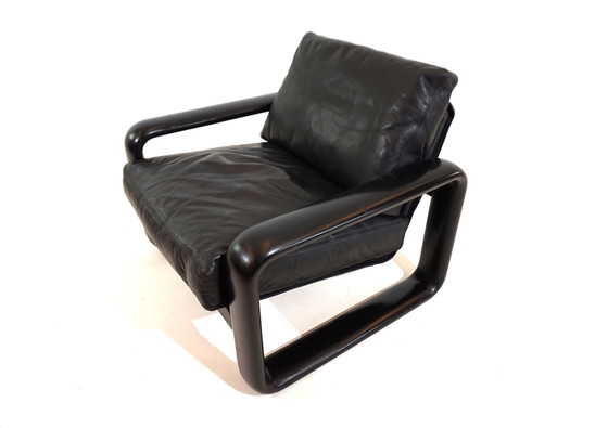 Image 1 of Rosenthal Hombre fauteuil en cuir par Burkhard Vogtherr