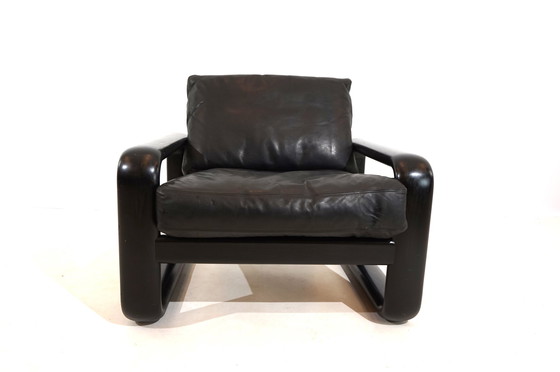 Image 1 of Rosenthal Hombre fauteuil en cuir par Burkhard Vogtherr