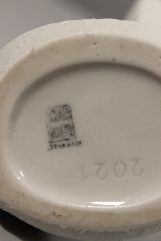 Image 1 of Sgrafo Modern Design Peter Müller - Biomorphic Porcelain Vase Germany 1960S