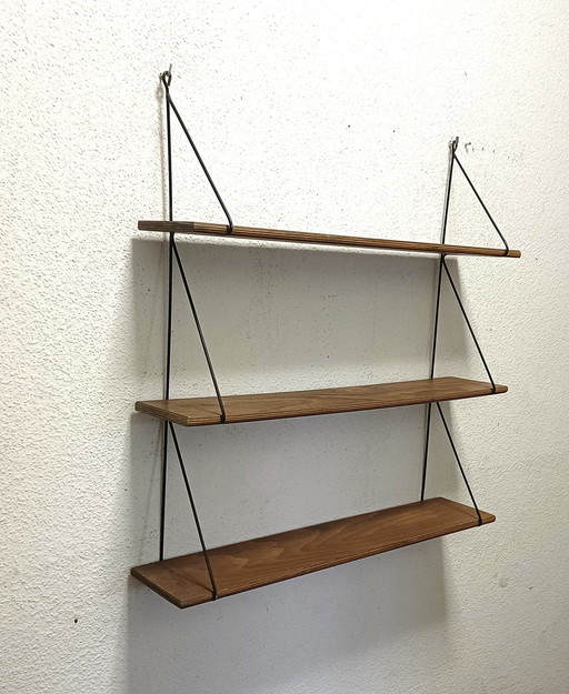 Fifties Wall Rack With Three Shelves