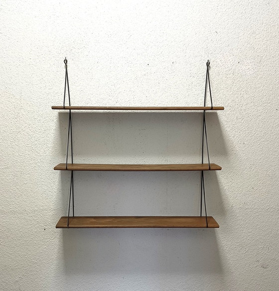 Image 1 of Fifties Wall Rack With Three Shelves