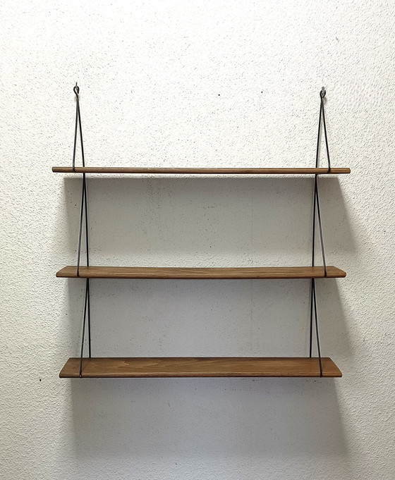 Image 1 of Fifties Wall Rack With Three Shelves