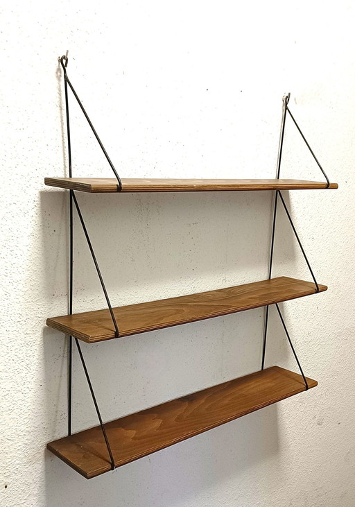 Fifties Wall Rack With Three Shelves