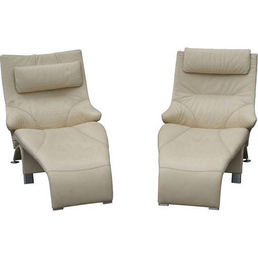 Pair of vintage reclining lounger's by Berg, Denmark 1974