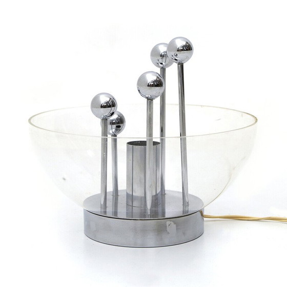 Image 1 of Vintage table lamp in chromed metal and methacrylate, 1960s
