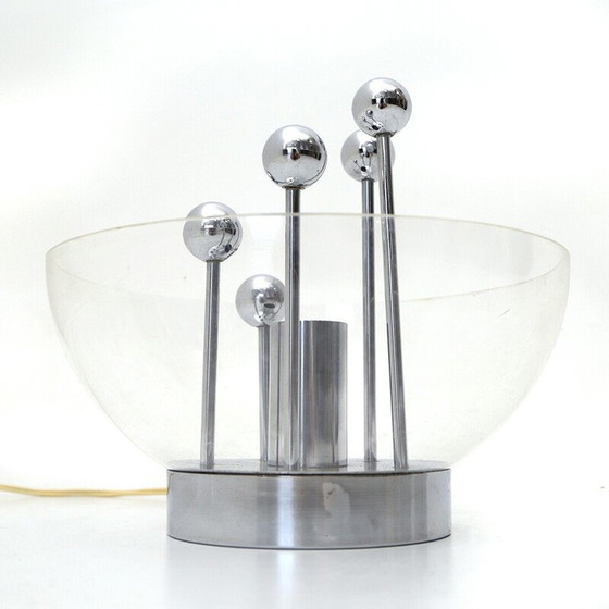 Image 1 of Vintage table lamp in chromed metal and methacrylate, 1960s