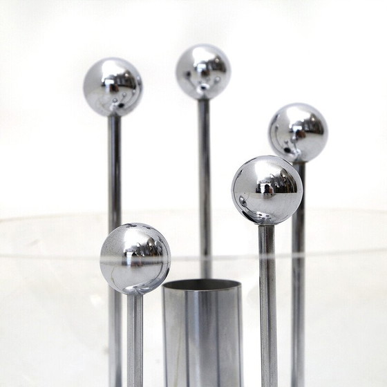 Image 1 of Vintage table lamp in chromed metal and methacrylate, 1960s