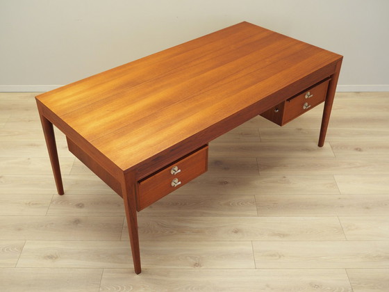 Image 1 of Teak Desk, Danish Design, 1970S, Designer: Finn Juhl, Manufacturer: France & Son