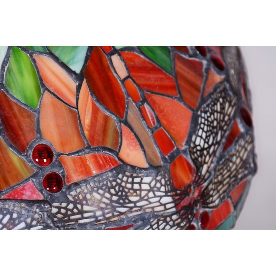 Image 1 of Vintage Art Deco table lamp in bronze and glass, France 1970