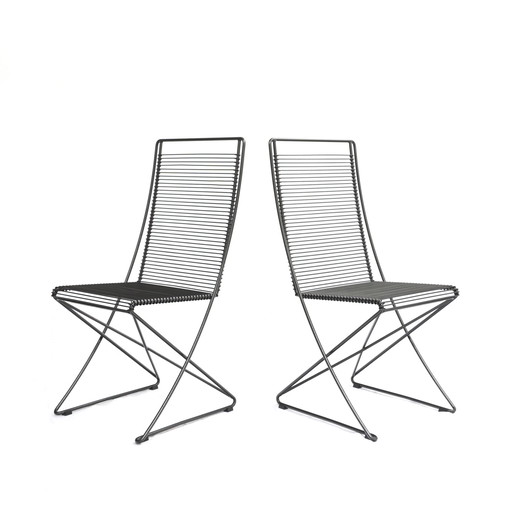 2X Till Behrens Schlubach cross chair cantilever chair