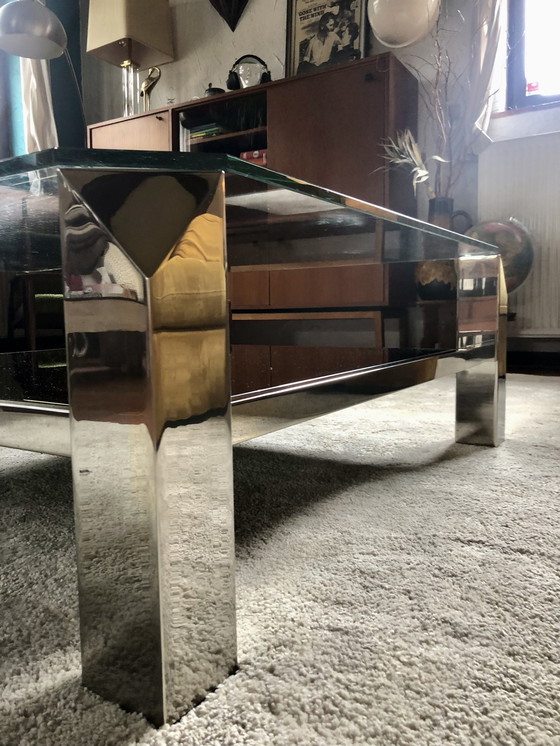 Image 1 of Table basse en chrome Belgo