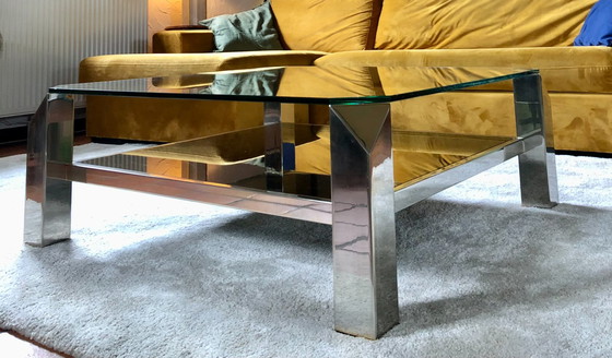 Image 1 of Table basse en chrome Belgo