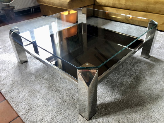 Image 1 of Table basse en chrome Belgo