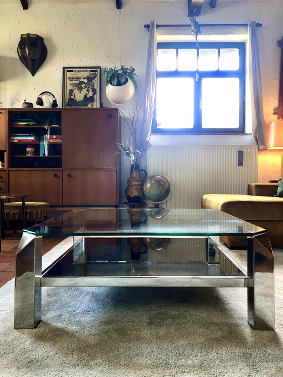 Image 1 of Table basse en chrome Belgo