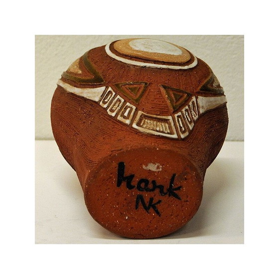 Image 1 of Vaso vintage in ceramica di Hank Keramikk per Ahlberg et Karlsen, 1950