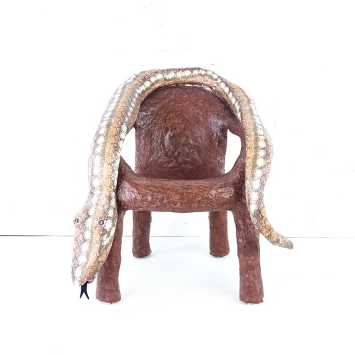 Vintage Papier Maché Snake Chair