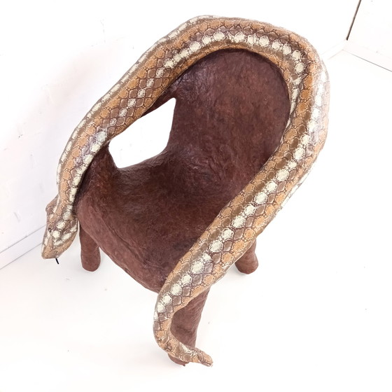 Image 1 of Vintage Papier Maché Snake Chair