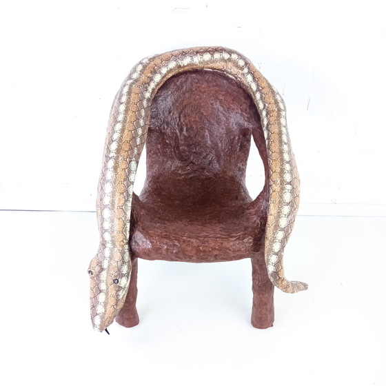 Image 1 of Vintage Papier Maché Snake Chair