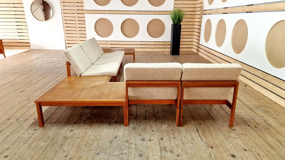 Image 1 of SEATING GROUP VINTAGE 60S MID CENTURY TEAK FRANCE&SON