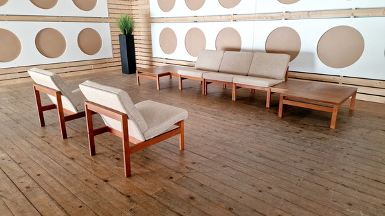 Image 1 of SEATING GROUP VINTAGE 60S MID CENTURY TEAK FRANCE&SON