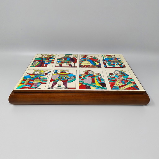 1960s Original Gorgeous Playing Cards Box by Piero Fornasetti in Excellent condition. Made in Italy