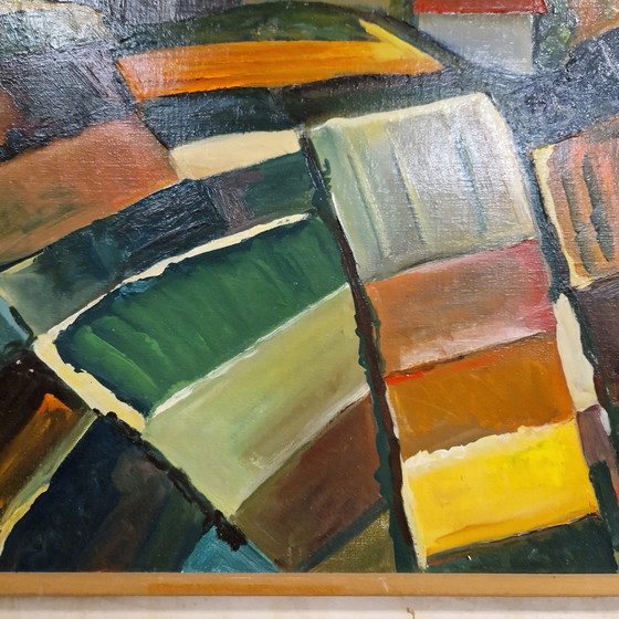 Image 1 of 70'S Abstract Oil Painting Signed