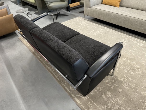 Image 1 of Leolux Scylla Sofa 2.5 Seater Sofa Fabric Black Leather