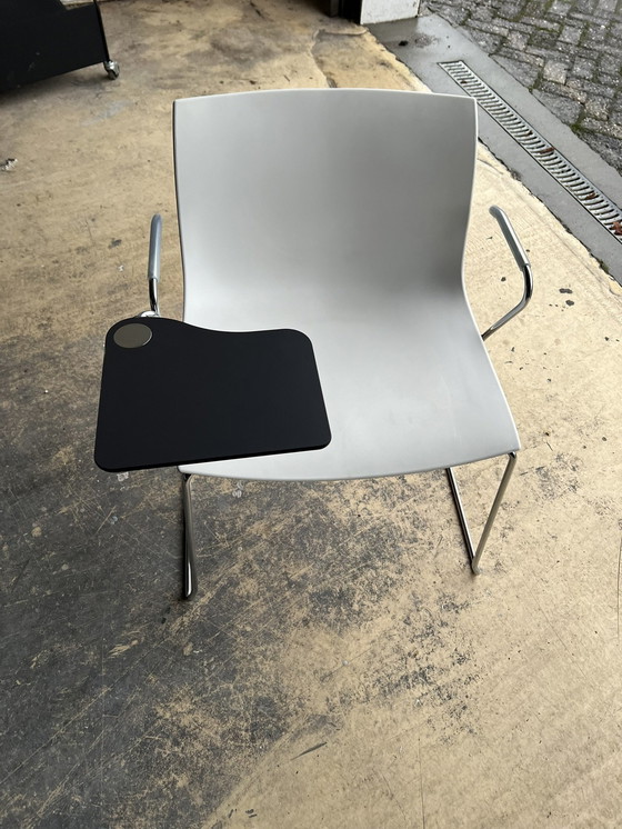 Image 1 of 16 Chairs Arper Catifa 46 With Cantilever Base And Writing Table + 3 Mobile Pedestals