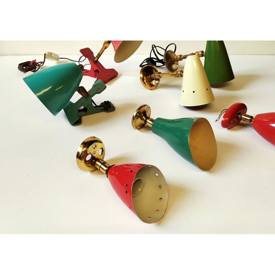 Image 1 of Set di 7 faretti vintage di Arredoluce e Arteluce, 1940